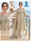 6822 By Kaya Crush Tissue A Line Kurti With Bottom Dupatta 